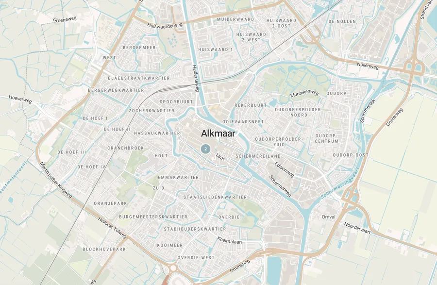 Kaart van leegstand in Alkmaar