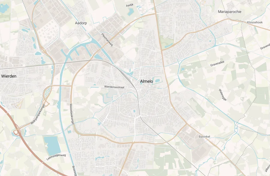 Kaart van leegstand in Almelo
