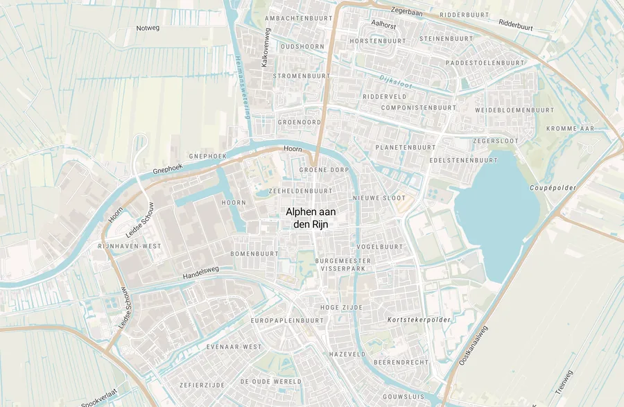 Kaart van leegstand in Alphen a/d Rijn