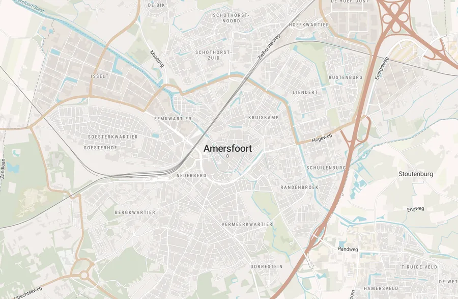 Kaart van leegstand in Amersfoort