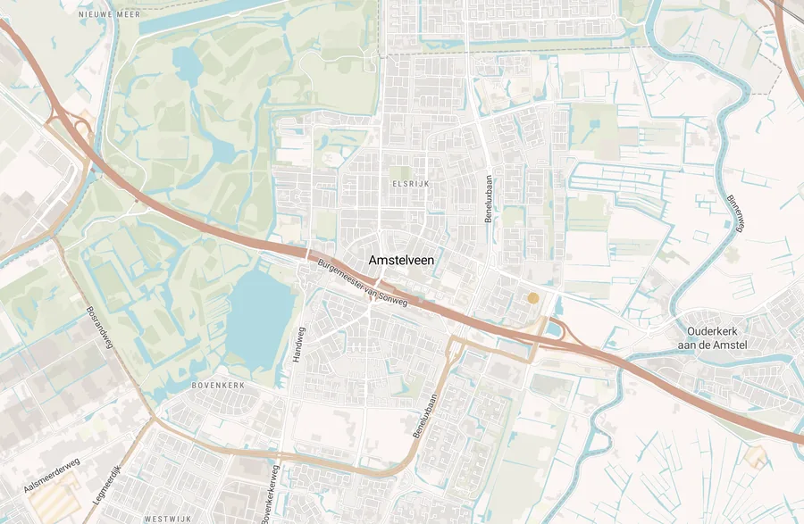 Kaart van leegstand in Amstelveen