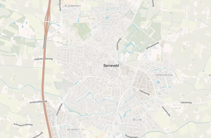 Kaart van leegstand in Barneveld