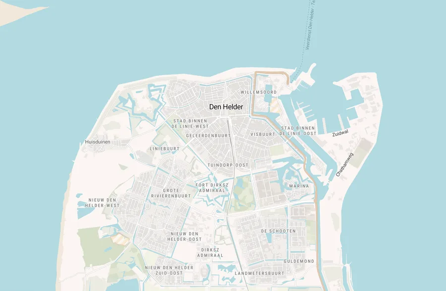 Kaart van leegstand in Den Helder