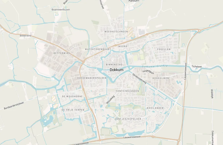 Kaart van leegstand in Dokkum