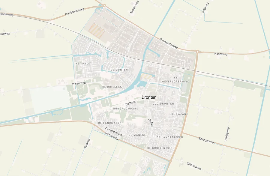 Kaart van leegstand in Dronten