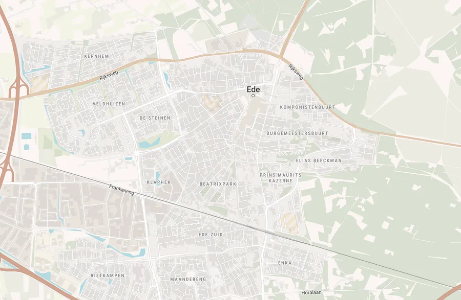 Kaart van leegstand in Ede