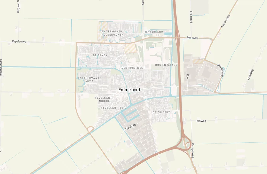 Kaart van leegstand in Emmeloord