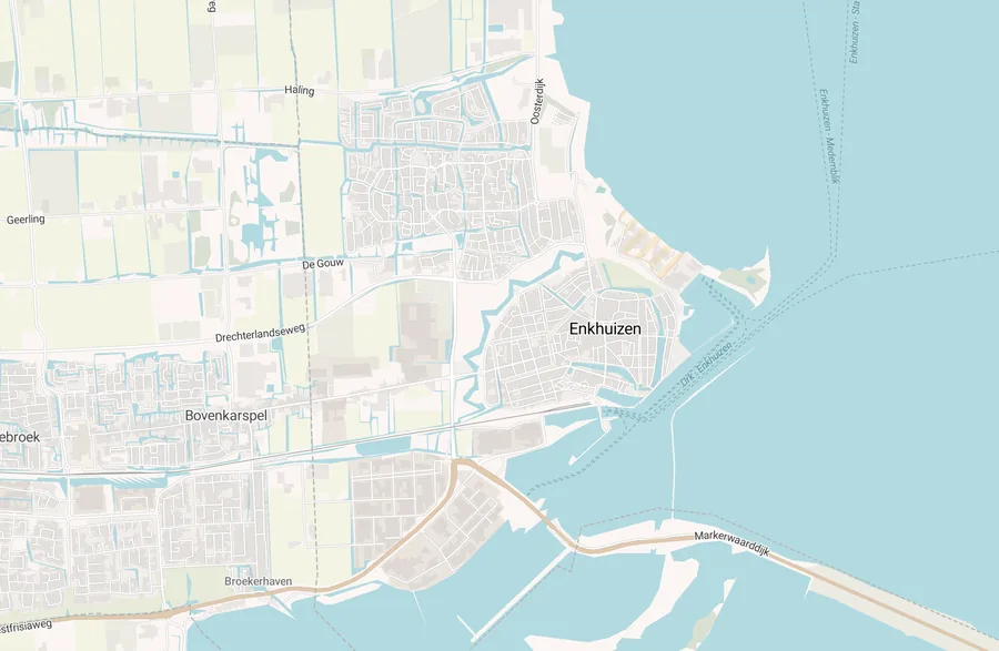Kaart van leegstand in Enkhuizen