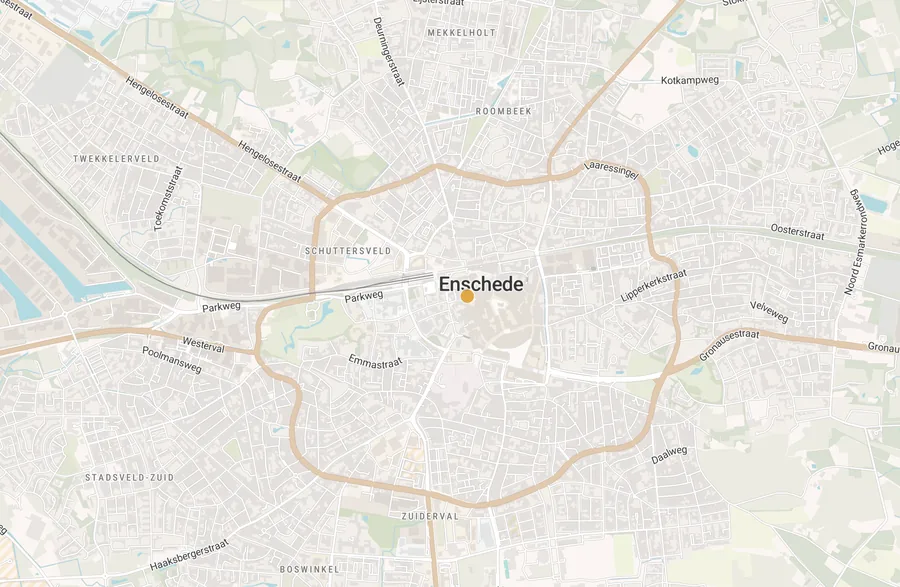 Kaart van leegstand in Enschede