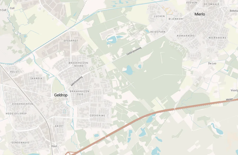 Kaart van leegstand in Geldrop-Mierlo