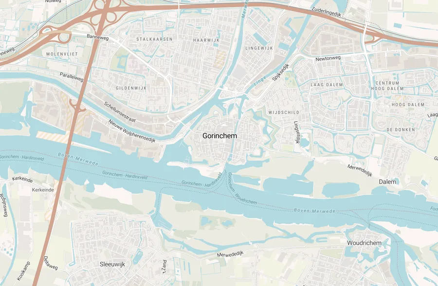 Kaart van leegstand in Gorinchem