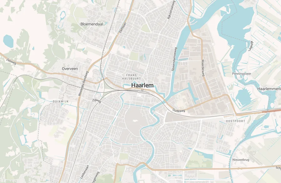 Kaart van leegstand in Haarlem