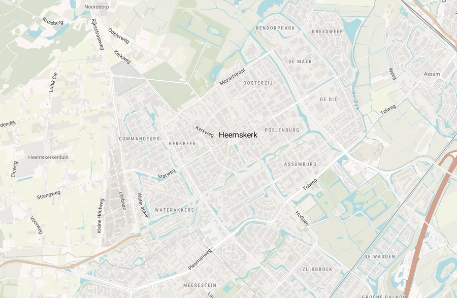 Kaart van leegstand in Heemskerk