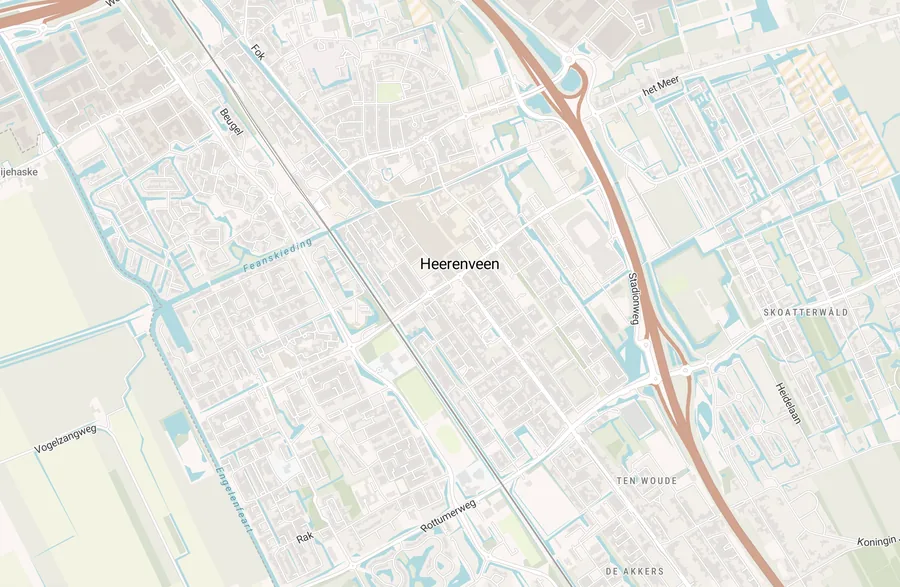 Kaart van leegstand in Heerenveen