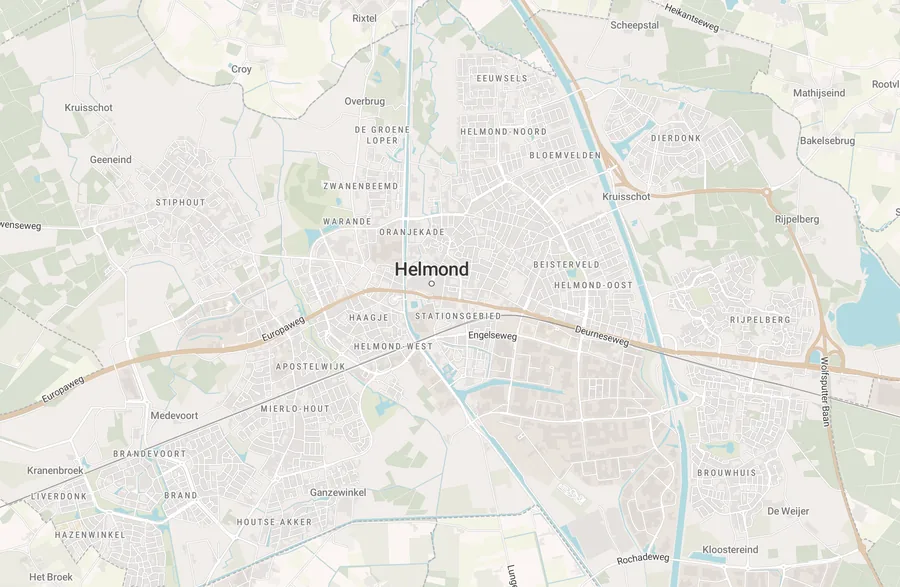 Kaart van leegstand in Helmond