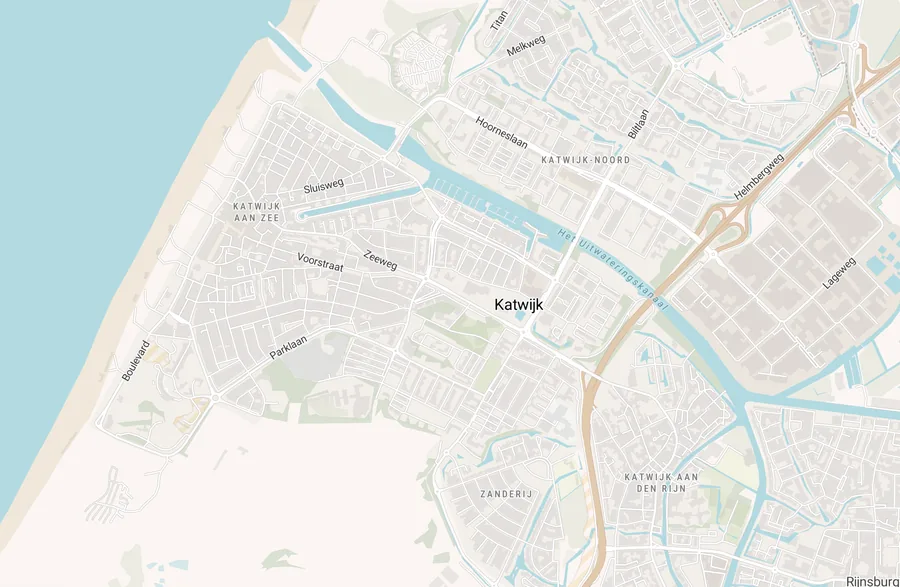 Kaart van leegstand in Katwijk