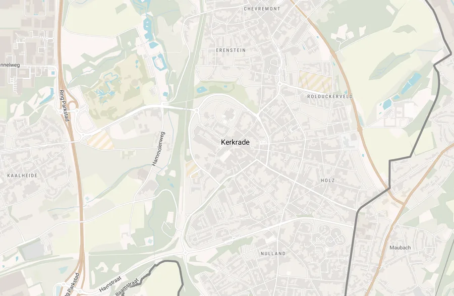 Kaart van leegstand in Kerkrade