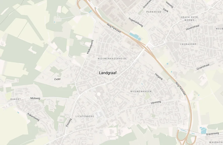 Kaart van leegstand in Landgraaf
