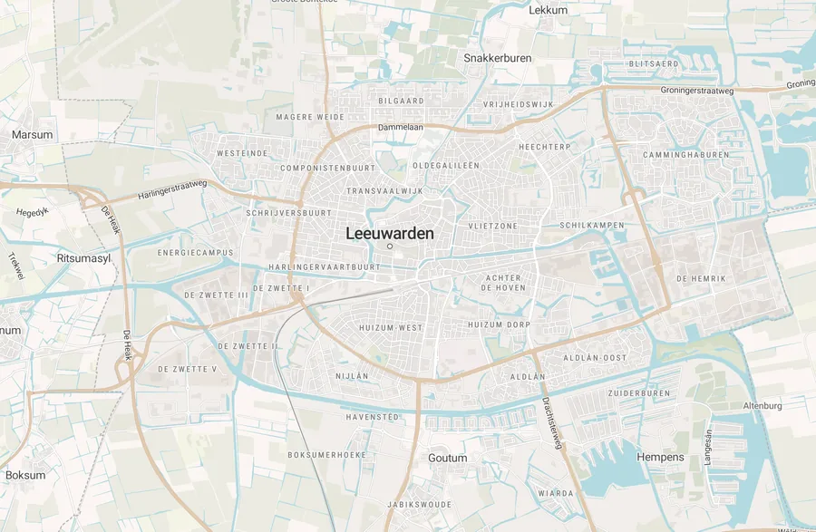 Kaart van leegstand in Leeuwarden