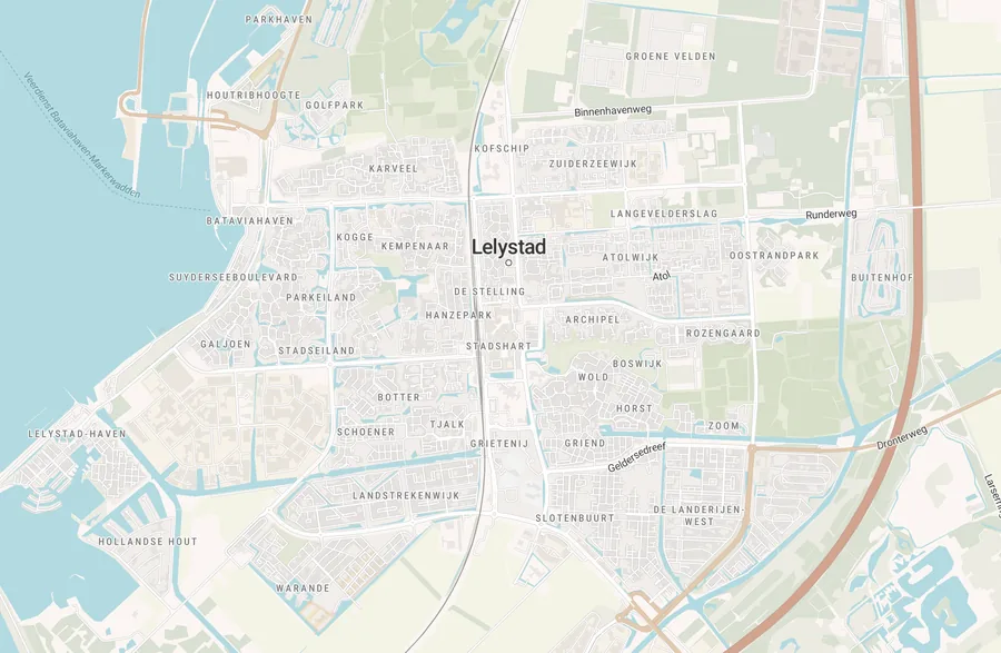 Kaart van leegstand in Lelystad