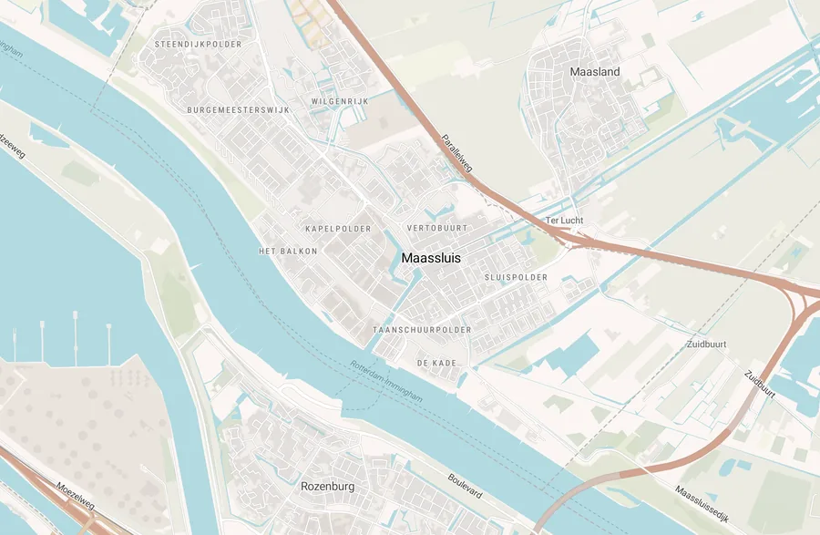 Kaart van leegstand in Maassluis