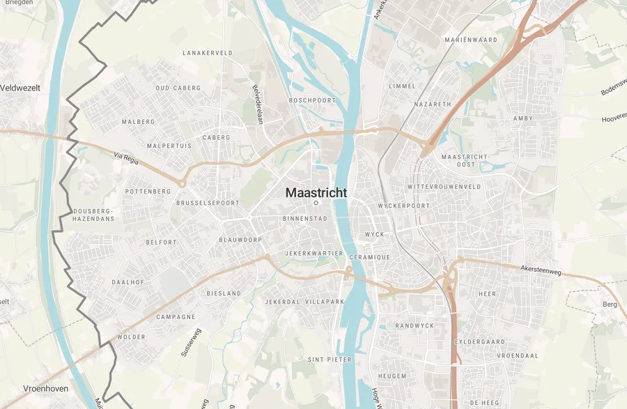 Kaart van leegstand in Maastricht