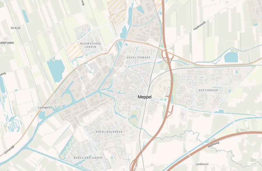Kaart van leegstand in Meppel