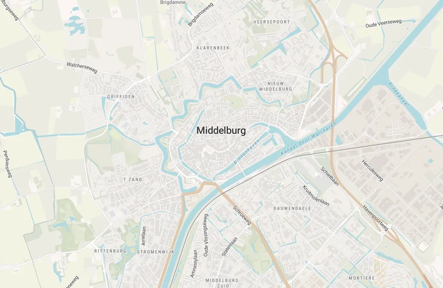 Kaart van leegstand in Middelburg