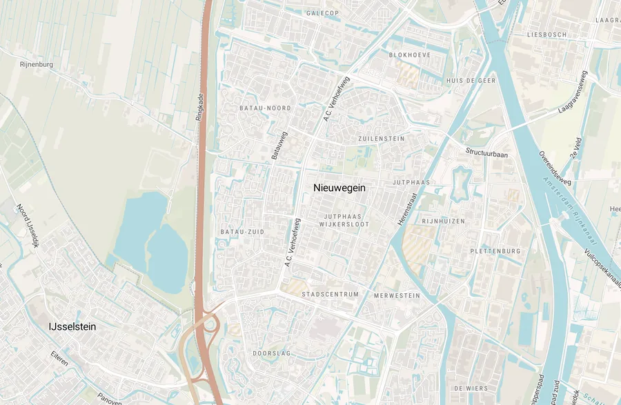 Kaart van leegstand in Nieuwegein