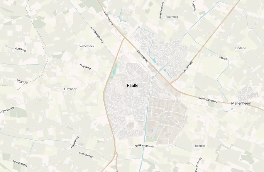 Kaart van leegstand in Raalte