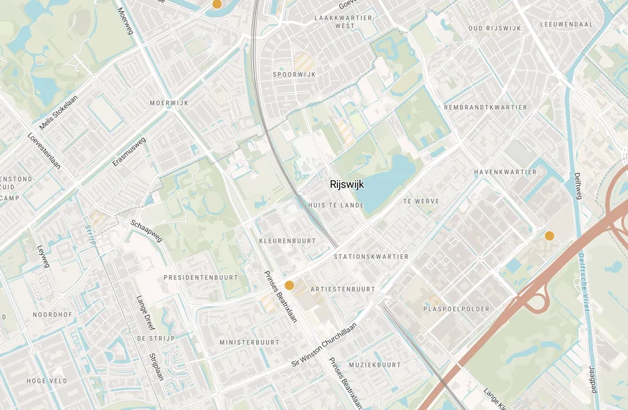 Kaart van leegstand in Rijswijk