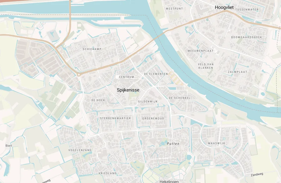 Kaart van leegstand in Spijkenisse