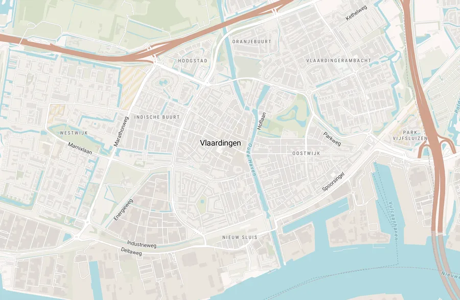 Kaart van leegstand in Vlaardingen