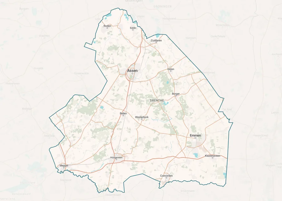 Kaart van leegstand in Drenthe