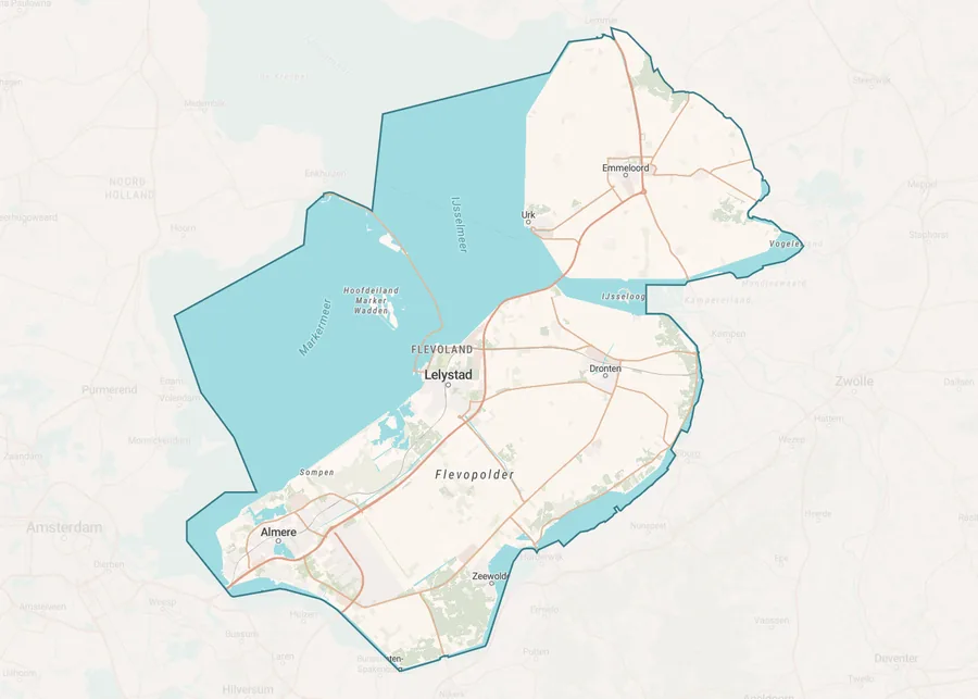 Kaart van leegstand in Flevoland
