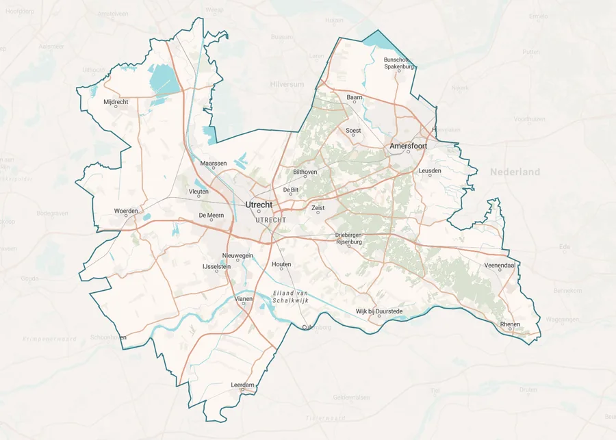 Kaart van leegstand in Utrecht