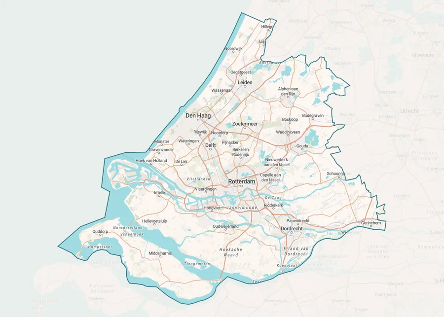 Kaart van leegstand in Zuid-Holland
